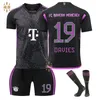 2324 Maillots de football Bayern extérieur 9 Kane 10 Sane 25 Muller 3 Kim Minja Jersey enfants adultes