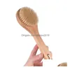 spazzole da bagno spugne scrubber pelle secca spazzola per il corpo con manico corto in legno setole di cinghiale doccia scrubber esfoliante masr sn4189 dh2sh