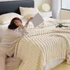 Blankets Soft Blanket INS Solid Color Sofa Cover Winter Warm Bedspread on The Bed Office Air Conditioning Blankets Bedroom Decoration HKD230922