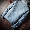 Atacado plus size S-6XL na moda lã quente grosso denim jaqueta inverno moda masculina jean casaco outwear masculino cowboy