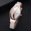 Wristwatches Exquisite Style Women Watches Luxury Diamond Fashion Quartz Clock Creative Ladies Oval Small Dial Watch Montre