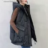 Gilet da donna inverno nuovo cappotto con cappuccio da donna giacca allentata addensata da donna gilet di cotone di media lunghezza alla moda giacche da donna L230922