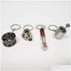 Jewelry Keychains L Turbo Keychain Piston Connecting Rod Alloy Short Quick Shifter Key Chain Ring Charming Rainbow Metal Pendant Ke Mj Dhbuv