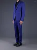 Costumes pour hommes, sur mesure, un bouton, bleu foncé, Tuxedos de marié, costume de marié de mariage (veste, pantalon, cravate)