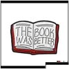 ジュエリーピンもっと読む本エナメル魔法の本バッジブルーチラペルピンデニムジーンズシャツバッグブローチ漫画ギフトdhrq1の漫画ギフト