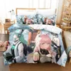 Bedding sets 2023 Girls Frontline Project Neural Cloud Set Single Twin Full Queen King Size Bed Adult Kid Bedroom Duvetcover Sets 230921