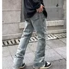 Jeans para hombres 2023 Y2K Streetwear Nuevo Kpop Flare Jeans Pantalones cargo Hombres Ropa Recta Vieja Vintage Hip Hop Pantalones de mezclilla Vetements Homme J230922