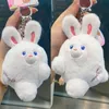 Porte-clés en peluche Une paire en peluche Couple Attraction Lapin Porte-clés Mignon En Peluche Jouet Filles Cadeau De Vacances Roman Aimant Sac À Dos Pendentif 230922