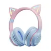 Gradual color Cat's ears (Steamed cat-ear shaped bread) bluetooth headset headworn internet red video game mobile phone wireless game headset universal