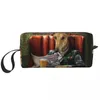 Cosmetic Bags Art Deco Erte Greyhound Bag Women Kawaii Large Capacity Whippet Sighthound Dog Makeup Case Beauty Storage Toiletry