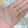 Blommabrev Crystal Multi Pendant Necklace Women Copper Gold Sweater Chain Halsband Fashion Jewelry Gifts For Woman Accessories Wholesale Retail HLVN5 --001