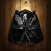 Shorts masculinos 2023ss carga japão estilo casual solto meia calças homens workwear multi-bolso grandes cuecas rua