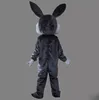Tamanho adulto cinza coelho mascote traje bonito coelho carnaval festa de natal cosply mascote terno kit
