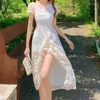Casual Dresses Dress Women Summer Ruffles Designed Aesthetic Chic Printed Princess Sweet Retro French Style Gentle Pretty Vestidos