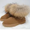 Boots Free Delivery Genuine Cowhide Leather Womens Fur Winter Warm Ankle Classic Snow Various Colors Plus Size 230921