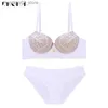 Bras Sets High Quality Women Underwear Set Sexy Bras Thick Padded Push Up Bra And Panties Sets Female Embroidery Lace Lingerie Plus Size Q230922