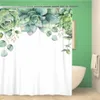 Rideaux de douche Changchun feuille rideau de douche succulente salle de bain rideau inséparable salle de bain Polyester tissu imperméable crochets décoratifs 230922