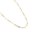 Mode 925 Sterling Silver Plain Large Paper Clip Paperclip Chain Necklace Custom2290