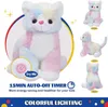 Poupées en peluche Chat léger en peluche poupée jouet animaux mignons avec veilleuse LED brillant Kitty peluche jouet anniversaire cadeau de Noël pour filles enfants 230922