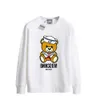 Moschino 패션 브랜드 Mos Bear 인쇄 남성 및 여성 스웨터 선글라스 곰 커플 유명인 같은 스타일 989