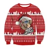 女性のセーター醜いクリスマスグリーンジャンパー3D面白い印刷されたホリデーパーティークリスマススウェットシャツ誕生日2023 230921
