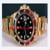 Ny mode lyxiga rostfritt stål armband II Black Dial Sapphire Ruby Diamond Bezel 116758 Watch Chest 40mm Mechanical Man Watch328x