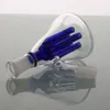 Bouteille de collecteur de fumée en verre bleu mâle de 14mm, joints de 14mm, collecteur de fumée NC en verre/bouteille de collecteur de fumée NC à 5 bras, approvisionnement d'usine