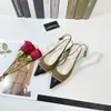 Scarpe da abito da sposa da donna firmate da 7 cm Chan C Tacchi gattino Sandali con cinturino con fiocco Bowknot Scarpe da donna estive firmate Scarpe a punta pompe scarpe da ballo