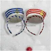 Bandanas Cosplay Traje Acessórios Chapéu Cabelo Hoops Yacht Headbands Náutico Sailor Halloween Decoração Drop Delivery Moda Chapéus Lenços Dhein