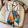 Scarves top 17Style Luxury Brand Classic Simple Letter Design Satin Luxury Square Scarf Outdoor Shawl Silk Turban Beach Wrap Fashion Women Scarves 15*150cm