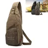 Utomhuspåsar Casual Men's Chest Bag Business Shoulder Bag Messenger Bag Vintage Canvas Fashion Midjeväska Utomhus Sportvarumärke axelväska 230921