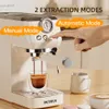 Petrus Coffee Machie 20 Bar Espresso Coffee Maker Milk Frother Steam Wand For Cappuccino Metal Body Automatic Extraction