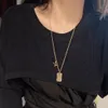 Модное женское ожерелье, колье-цепочка, 18-каратное золото, 925 посеребрение из нержавеющей стали, дизайнерские ожерелья с буквами, кулон, эффектные свадебные украшения, аксессуары