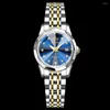 腕時計女性用の腕時計腕時計女性クォーツ豪華な防水ステンレススチールストラップダイヤモンドスリムファッション