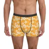 Underpants Tropical Floral Underwear Yellow Flowers Print Men Shorts Briefs Classic Boxershorts Custom DIY Plus Size