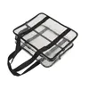 Sacs d'extérieur Sac transparent Sac à main à bandoulière multifonctionnel noir Coutures en tissu renforcé en PVC avec sangle respirante réglable pour le voyage