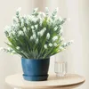 Fleurs décoratives artificielles pour décoration de maison, lavande éternelle, jardin, résistante aux Uv, sans entretien, fausses pour fenêtre d'extérieur