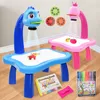 Learning Toys Children Led Projector Art Drawing Table Kids Painting Board Desk Arts Crafts Educational Paint Tools Toy for Girl 230922