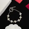 Charm Bracelets High Quality Designer Work Geometric Woman Bracelet With Zirconia Chain Clasp Anniversary Gift