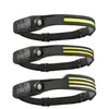 Lampade frontali Lampada frontale ricaricabile Accessori da campeggio Attrezzatura Testa impermeabile Luci a LED Torcia per escursionismo Corsa Ciclismo Pesca HKD230922