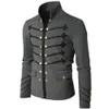 Men's Vests Steampunk Men Gothic Clothing Military Jackets Medieval Vintage Jacket Stand Collar Rock Frock Coat Retro Punk 230921