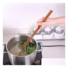 Chopsticks trä lång 42 cm stekt mat nudlar klämma hem kök matlagningsverktyg SN2394 Drop Delivery Garden Dining Bar Flatware DHCB1