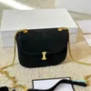 2023-bolsa de sela feminina corrente crossbody sacos de ombro couro fivela de metal snap-fixador bolsas de designer bolsa mais recente carteiras