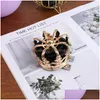 Bandane Halloween King Crown Barrette Fermagli per capelli grandi per le donne Clip dorata Accessori per feste Cosplay Sposa Drop Delivery Moda Ha Dh4Kv