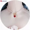 Chokers Wspaniałe vintage w stylu Rococo Wedding Lolita Princess Multilayer Pearl Lace Gem Neckarbone Chail Neclet 2309921