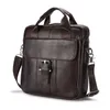 Pastas Famoso Design Negócio Genuíno Bolsa De Couro Simples Homens Vertical Attache Portfólio Oneshoulder Messenger Bag 230922