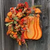 Christmas Decorations Autumn Decor Wreath Garland for Front Door Pumpkin Leaf Flower Garland for Thanksgiving Harvest Home Decor R230922