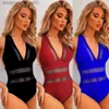 Dames Zwemkleding 2022 Dames Zwemkleding Dames Mesh Splitsing Bikini-outfits Sexy mouwloze jumpsuits Eendelig badpak Luxe strandkleding L230922