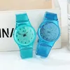 Jhlf marka Koreańska moda Prosta promocja kwarcowy plastikowe damki zegarki Casual Personality Student Watch Watch Whole Colorfu249a