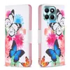 Mönster Fall för Huawei Mate 60 P50 Honor X6A 90 X50i Pro Plus Lite Wallet Leather Flower Phone Case Colorful